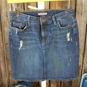 Vintage TOMMY HILFIGER jean mini skirt sz 2